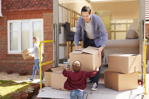 Local home moving team planning a move in Swiss Cottage near residential flats