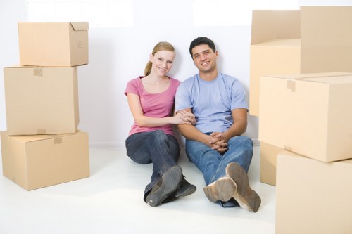 Professional packing and labelling boxes for a move in Swiss Cottage
