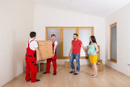 Local man and van service navigating residential access in Swiss Cottage